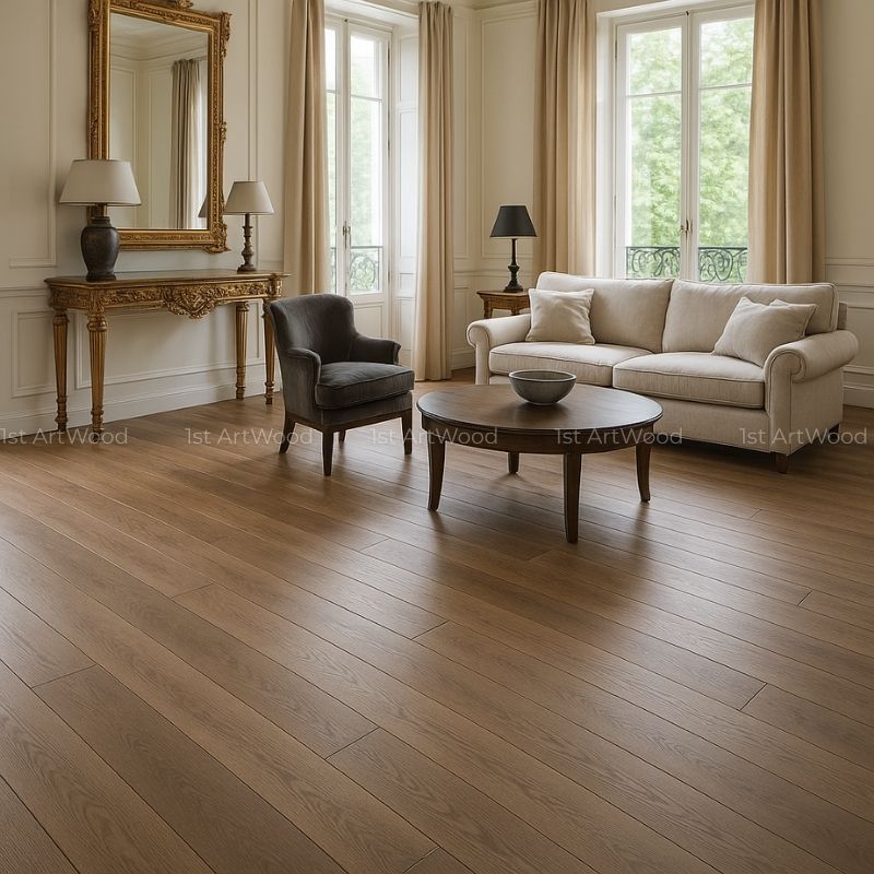sàn gỗ châu âu trong nhà ở cao cấp biệt thự
