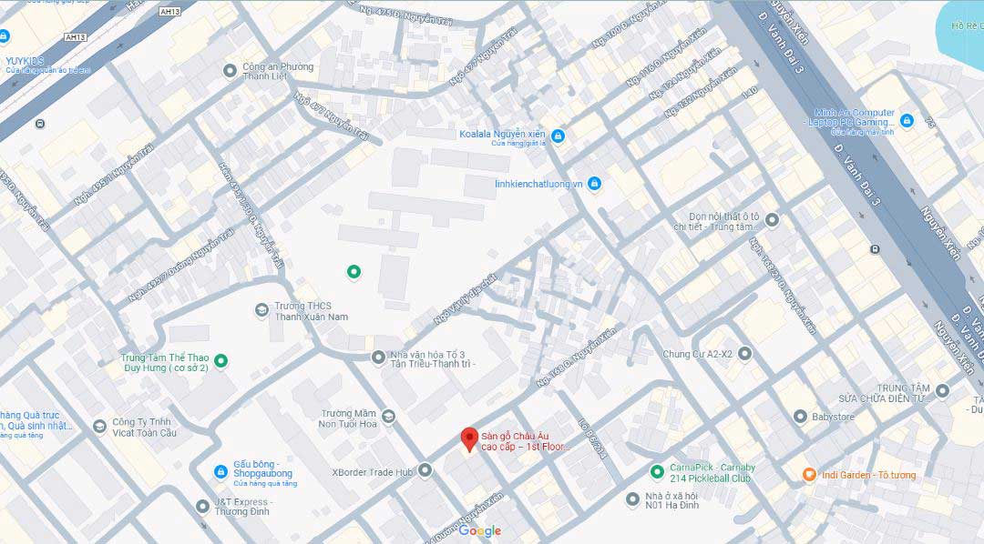 Vị trí showroom sàn gỗ 1st floor