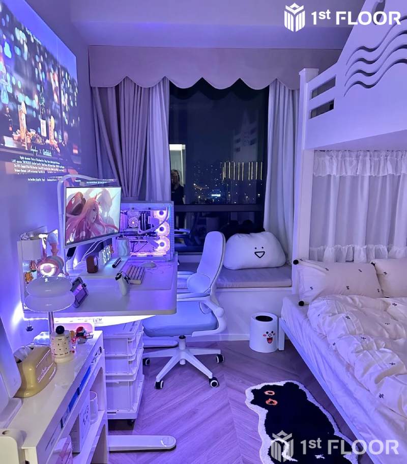 decor phòng ngủ gaming nhỏ
