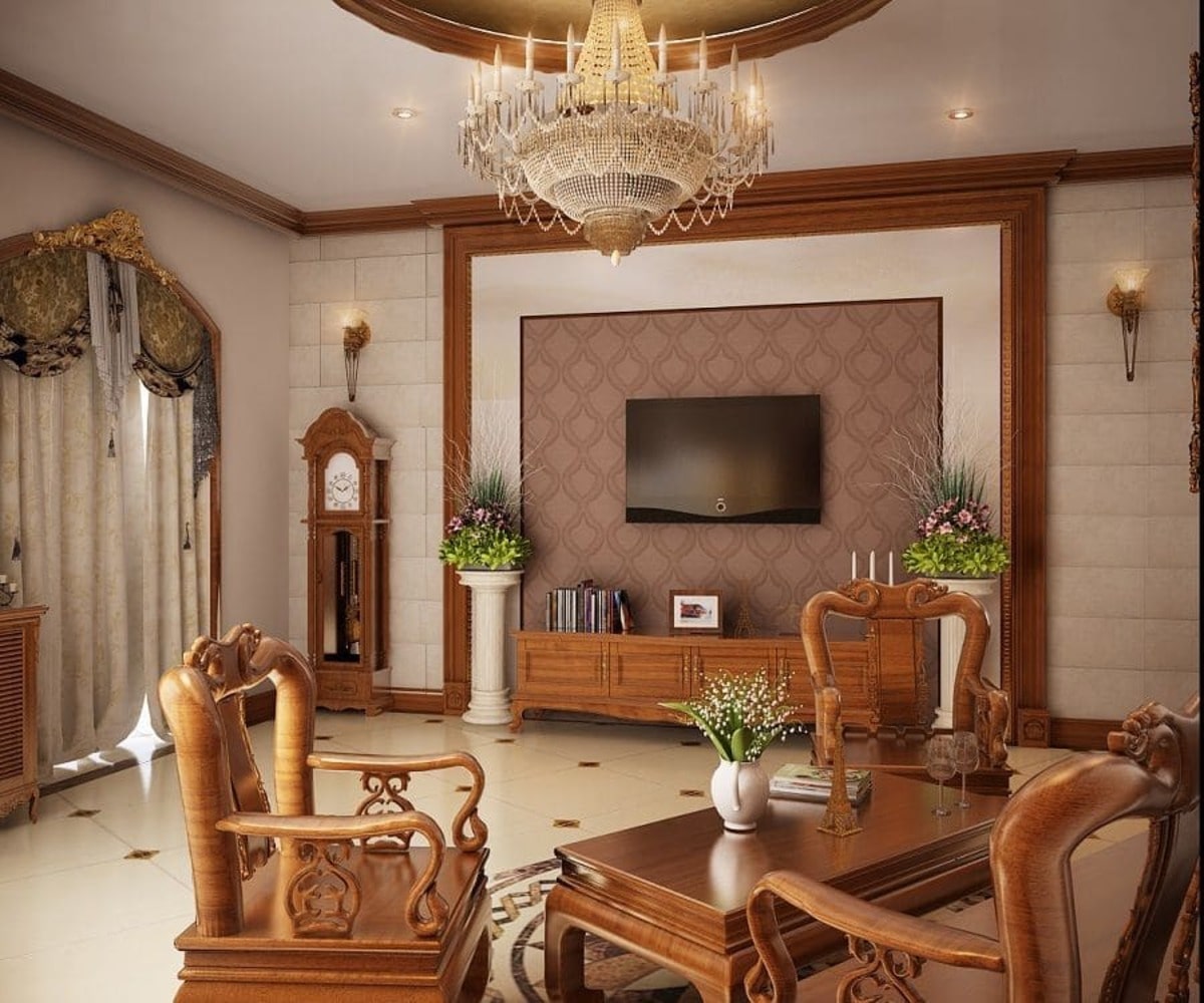 Phong cách nhà cổ điển thường sẽ có những gam màu trầm