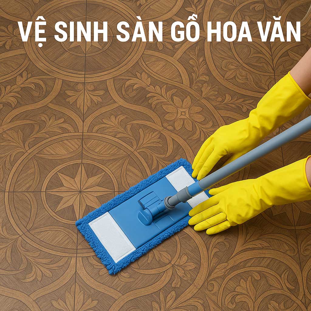 bảo quản sàn gỗ hoa văn