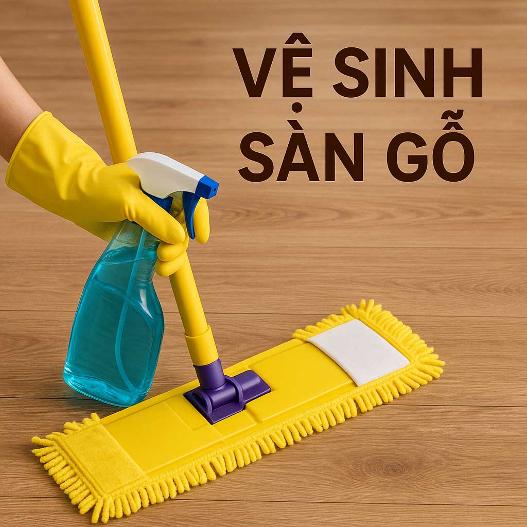 vệ sinh sàn gỗ