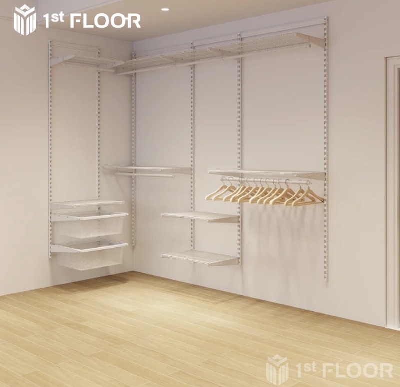 Sử dụng tủ quần áo mở trong decor phòng ngủ nhỏ