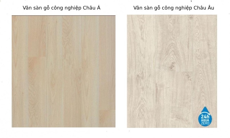 So sánh vân gỗ sàn gỗ châu âu nhập khẩu và sàn gỗ châu á
